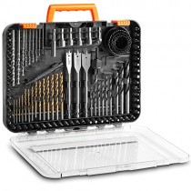VonHaus 100-Piece Drill and Drive Bit Set with Titanium Coated HSS Bits and Storage Case for Drilling Metal, Wood, Masonry and Plastic