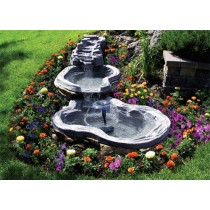 Algreen 91959 Tranquility Water Fall for Water Gardens and Ponds,Charcoalstone