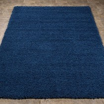 Ottomanson SHG2866-8X10 Cozy Color Solid Shag Contemporary Living and Bedroom Soft Shaggy Kids Area Rug, 7'10" x 9'10", Navy