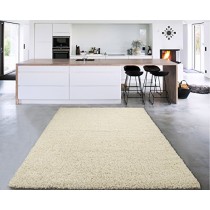 Sweet Home Stores Cozy Shag Collection Cream Solid Shag Rug (6'7"X9'3") Contemporary Living and Bedroom Soft Shaggy Area Rug