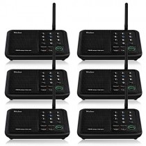 Wuloo Intercoms Wireless for Home 5280 Feet Range 10 Channel 3 Code, Wireless Intercom System for Home House Business Office, Room to Room Intercom, Home Communication System (6 Packs, Black)
