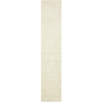 Unique Loom Solo Solid Shag Collection Modern Plush Pure Ivory Runner Rug (2' 6 x 13' 0)