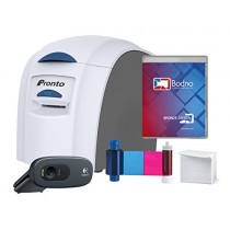 Magicard Pronto ID Card Printer & Complete Supplies Package with Bodno ID Software and Camera