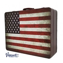 Vincent Master Case Travel Stylist Barber Case Nostalgic Series (American Flag)