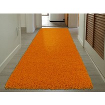 Sweet Home Stores Cozy Shag Collection Orange Solid Shag Rug (2'7"X8'0") Contemporary Living and Bedroom Soft Shaggy Runner Rug
