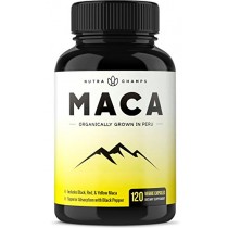 Organic Maca Root Powder Capsules - 1000mg Peru Grown - Energy, Performance & Mood Supplement for Men & Women - Vegan Pills - Gelatinized + Black Pepper Extract for Superior Results
