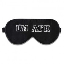 Alaska Bear Natural Silk Sleep Mask, Blindfold, Super Smooth Eye Mask (Black White Embroidery)