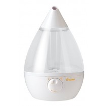 Crane Ultrasonic Cool Mist Humidifier, Filter-Free, 1 Gallon, for Home Bedroom Baby Nursery and Office, Clear and White