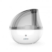 Pure Enrichment MistAire Silver Ultrasonic Cool Mist Humidifier - 1.5-Liter Water Tank, Whisper-Quiet Operation, Auto Safety Shut-Off and Night Light - Lasts Up to 25 Hours