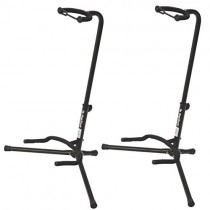 On Stage XCG4 Velveteen Padded Tubular Guitar Stand - (2 Pack)