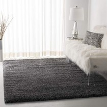 Safavieh California Premium Shag Collection SG151-8484 Dark Grey Square Area Rug (8'6" Square)