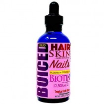 BUICED Hair, Skin & Nails Liquid Biotin Drops | 12,500 MCG Max Strength | Increase Hair Growth | Prevent Nail Loss | Glowing Skin | Gluten, GMO, Allergen Free | Paleo & Vegan Friendly | Made in USA