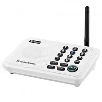 Wuloo Intercoms Wireless for Home 5280 Feet Range 10 Channel 3 Code, Wireless Intercom System for Home House Business Office, Room to Room Intercom, Home Communication System (1 Pack, White)