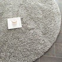 Safavieh California Premium Shag Collection SG151-7575 Silver Round Area Rug (8'6" Diameter)