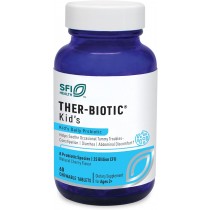 Klaire Labs SFI Health Ther-Biotic Kids Probiotic Chewables - Hypoallergenic Probiotics for Kids - 25 Billion CFU in Prebiotic Inulin - Cherry-Flavored (60 Chewable Tablets)