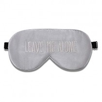 ALASKA BEAR® Natural Silk Sleep mask & Blindfold, Super-Smooth Eye mask (Silver Grey Embroidery)