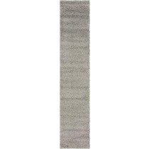 Unique Loom Solo Solid Shag Collection Modern Plush Cloud Gray Runner Rug (2' 6 x 13' 0)