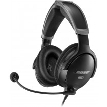 Bose A30 Aviation Headset, Noise Cancelling Pilot Headset with Adjustable ANR, Bluetooth and Lightweight Comfortable Design, Dual Plug, Black