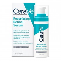 CeraVe Retinol Serum for Post-Acne Marks and Skin Texture | Pore Refining, Resurfacing, Brightening Facial Serum with Retinol | Fragrance Free & Non-Comedogenic| 1 Oz 