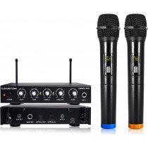 Sound Town 16 Channels Wireless Microphone Karaoke Mixer System with Optical (Toslink), AUX and 2 Handheld Microphones - Supports Smart TV, Home Theater, Sound Bar (SWM16-PRO) 
