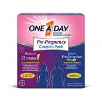 One A Day Men's & Women's Pre-Pregnancy Multivitamin, Supplement for Before, During, and Post Pregnancy, Including Vitamins A, C, D, E, B6, B12, Folic Acid, 30+30 Count