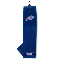 Team Golf NFL Buffalo Bills Embroidered Golf Towel, Checkered Scrubber Design, Embroidered Logo