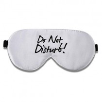 Alaska Bear Natural Silk Sleep Mask, Blindfold, Super Smooth Eye Mask (White Black Embroidery)