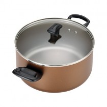Farberware Dishwasher Safe Nonstick Aluminum 15-Piece Cookware Set, Copper