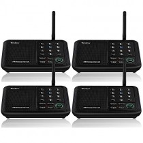 Wuloo Intercoms Wireless for Home 5280 Feet Range 10 Channel 3 Code, Wireless Home Intercom System for Home House Business Office, Room to Room Intercom, Home Communication System (4 Packs, Black)