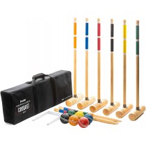Franklin Sports Croquet Set - Includes Croquet Wood Mallets, All Weather Balls, Wood Stakes and Metal Wickets - Classic Family Outdoor Game 
