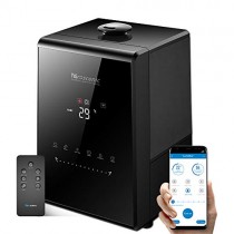 Proscenic 807C Humidifiers, with App and Alexa Control, Warm and Cool Mist, Customized Humidity, 7 Adjustable, Baby Mode, 5.5L Large Capacity Vaporizer for Bedroom, Black