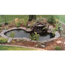 New Water Garden Fountain KOI Pond KIT Liner & 620 GPH Pump 13 x 15 + Lilies