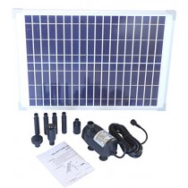 Solariver Solar Water Pump Kit - 360+GPH - Submersible Pump and 20 Watt Solar Panel for Sun Powered Fountain, Waterfall, Pond Aeration, Hydroponics, Aquarium, Aquaculture (No Battery Backup)