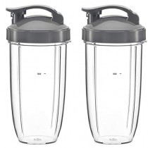 NutriBullet Flip Top To Go Lid with 32oz Tall Cup,Fits Nutribullet 600W 900W Blenders (2 Pack)