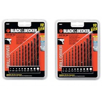 Black & Decker OEM 15557 10 piece drill driver bit set (2 Pack)