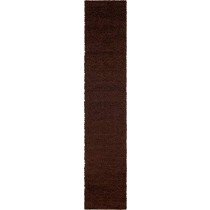 Unique Loom Solo Solid Shag Collection Modern Plush Chocolate Brown Runner Rug (2' 6 x 13' 0)