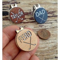 WOODULIKE Golf Ball Marker & Magnetic Hat Clip Custom Engraved Personalized