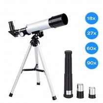 Kids Telescopes, Manfore 90X Science Astronomical Telescope with Tripod and 2 Magnification Eyepieces, Kids Science Telescope Educational Learning Toy for Sky Star Gazing & Birds Watching