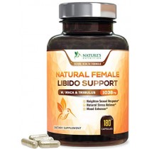 Female Libido Supplement Pills w Maca & Tribulus 1000mg - Excitement, Desire & Energy Support Vitamins for Women with B12, Red Panax Ginseng, Horny Goat Weed, Dong Quai & Gingko - 180 Veggie Capsules