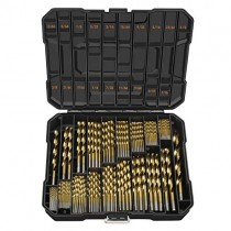 EnerTwist Titanium Drill Bit Kit Set for Metal and Wood 230-Piece - Coated HSS Conventional 118° Tip from 3/64" up to 1/2 Inch, ET-DBA-230A