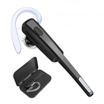Bluetooth Headset, COMEXION Ultralight Wireless Bluetooth Earpiece Cell Phones Noise Cancelling Mic-Compatible iPhone, Android Other Smartphones (Black+ Case)