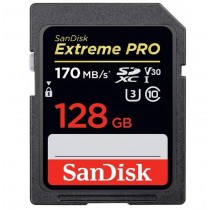 SanDisk 128GB Extreme PRO SDXC UHS-I Card - C10, U3, V30, 4K UHD, SD Card - SDSDXXY-128G-GN4IN