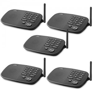 Wireless Intercom System Hosmart 1/2 Mile Long Range 10-Channel Security Wireless Intercom System for Home or Office[5 Units Black]