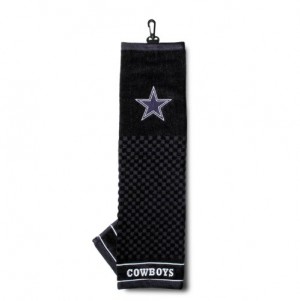 Team Golf NFL Dallas Cowboys Embroidered Golf Towel, Checkered Scrubber Design, Embroidered Logo