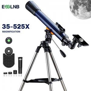 ESSLNB Telescope 70mm with K4/10/20 Eyepieces 525X Telescopes for Adults Astronomy Beginners Erect-Image 700mm Focal Length Refractor Telescope with Phone Adapter Red Dot Finderscope