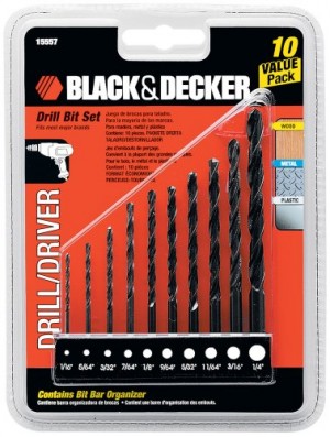 BLACK+DECKER 15557 10-Piece Drill Bit Set