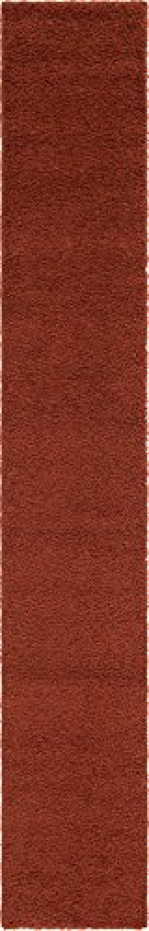 Unique Loom Solo Solid Shag Collection Modern Plush Terracotta Runner Rug (2' 6 x 16' 5)