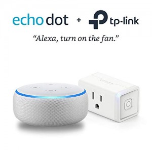 Echo Dot (3rd Gen) Sandstone Bundle with TP-Link simple set up smart plug