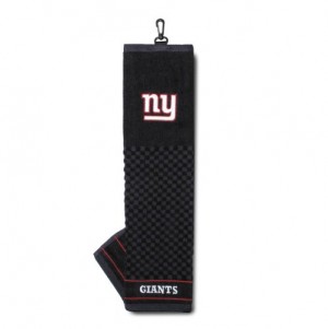 Team Golf NFL New York Giants Embroidered Golf Towel, Checkered Scrubber Design, Embroidered Logo