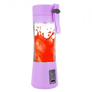 Jeeke Portable Blender USB Rechargeable Handheld Blender Juice Cup for Shakes and Fruit Juice (Purple, 22x7.8x7.8cm/8.7''x3.1''x3.1'')